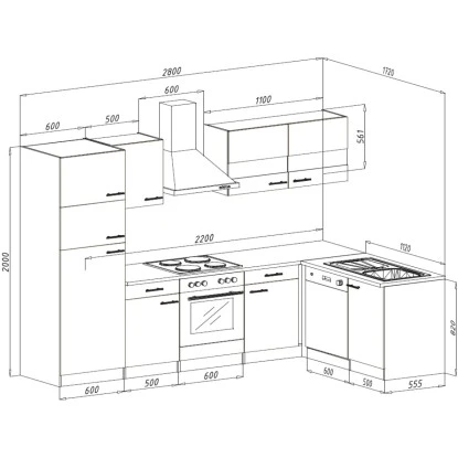 Respekta Winkelküche KBL280ESRSC 280 Cm Rot-Eiche Sonoma Sägerau Nachbildung 6 Respekta Winkelküche KBL280ESRSC 280 Cm Rot-Eiche Sonoma Sägerau Nachbildung – Bild 4