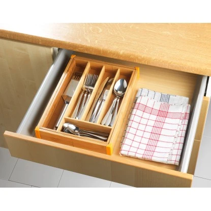 Wenko Besteckkasten Bambus Ausziehbar 25,7-38,5 Cm X 5,1 Cm X 35,7 Cm 4 Wenko Besteckkasten Bambus Ausziehbar 25,7-38,5 Cm X 5,1 Cm X 35,7 Cm – Bild 3