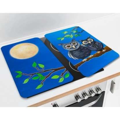 Wenko Herdabdeckplatte Universal 2er Set Eule 4 Wenko Herdabdeckplatte Universal 2er Set Eule – Bild 2