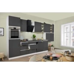 Respekta Küchenzeile Ohne E-Geräte 380 Cm Grifflos Grau Hochglanz-Weiß 8 Respekta Küchenzeile Ohne E-Geräte 380 Cm Grifflos Grau Hochglanz-Weiß -KüchenTraum 6981401 4384 3