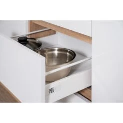 Respekta Premium Küchenzeile GLRP345HESWGKEOES Grifflos 345 Cm Weiß Eiche NB -KüchenTraum 7014707 4384 7