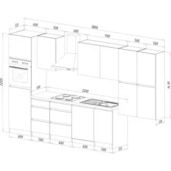 Respekta Premium Küchenzeile GLRP380HESWOES Grifflos 380 Cm Weiß Eiche Säger. NB 30 Respekta Premium Küchenzeile GLRP380HESWOES Grifflos 380 Cm Weiß Eiche Säger. NB -KüchenTraum 7014749 4384 8