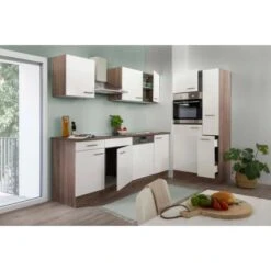 Respekta Küchenzeile Ohne E-Geräte 310 Cm Weiß Seidengl.-Eiche York 16 Respekta Küchenzeile Ohne E-Geräte 310 Cm Weiß Seidengl.-Eiche York -KüchenTraum 7054026 4384 LBKB310EYW 03