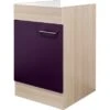Flex-Well Exclusiv Spülen-Unterschrank Focus 50 Cm Akazie-Aubergine-Akazie -KüchenTraum 7361157 4051 spu50 focus