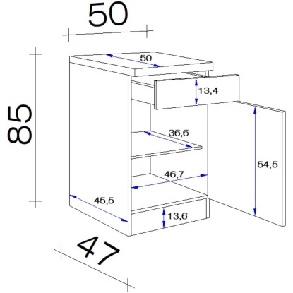Flex-Well Classic Unterschrank Speed 50 Cm Weiß 4 Flex-Well Classic Unterschrank Speed 50 Cm Weiß – Bild 2