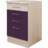 Flex-Well Exclusiv Schubkastenschrank Focus 50 Cm Akazie-Aubergine 2 Flex-Well Exclusiv Schubkastenschrank Focus 50 Cm Akazie-Aubergine -KüchenTraum 7363559 4051 ussa50 focus