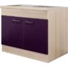 Flex-Well Exclusiv Spülenunterschrank Focus 100 Cm Akazie-Aubergine-Akazie -KüchenTraum 7363849 4051 dspu100 focus