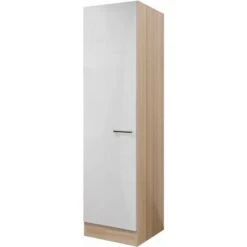 Flex-Well Exclusiv Geschirrschrank Abaco 50 Cm Perlmutt Glänzend-Akazie