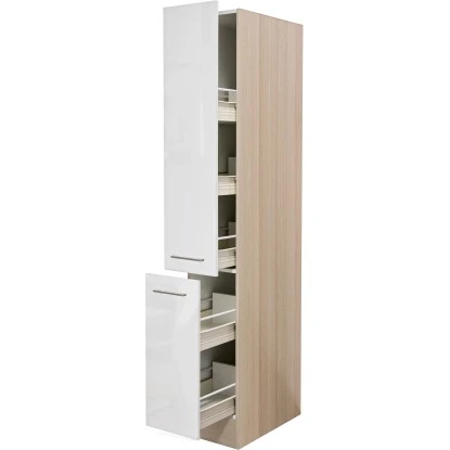 Flex-Well Exclusiv Apotheker-Hochschrank Abaco 30 Cm Perlmutt Glänzend-Akazie 3 Flex-Well Exclusiv Apotheker-Hochschrank Abaco 30 Cm Perlmutt Glänzend-Akazie