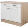 Flex-Well Exclusiv Unterschrank Abaco 100 Cm Perlmutt Glänzend-Akazie -KüchenTraum 7368319 4051 us100 abaco