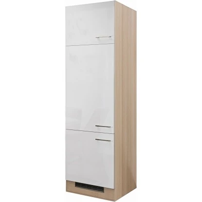 Flex-Well Exclusiv Geräteumbauschrank Abaco 60 Cm Perlmutt Glänzend-Akazie 3 Flex-Well Exclusiv Geräteumbauschrank Abaco 60 Cm Perlmutt Glänzend-Akazie