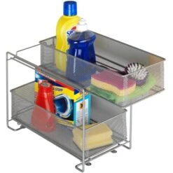 Wenko Schubladenregal 2 Etagen Metall Silber -KüchenTraum 746248 1068 3