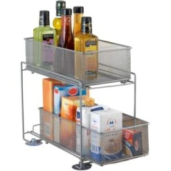 Wenko Schubladenregal 2 Etagen Metall Silber -KüchenTraum 746248 1068 4