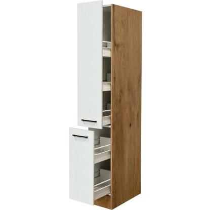 Flex-Well Exclusiv Apotheker-Hochschrank Vintea 30cm Magnolie Matt-Lancelot Oak 3 Flex-Well Exclusiv Apotheker-Hochschrank Vintea 30cm Magnolie Matt-Lancelot Oak