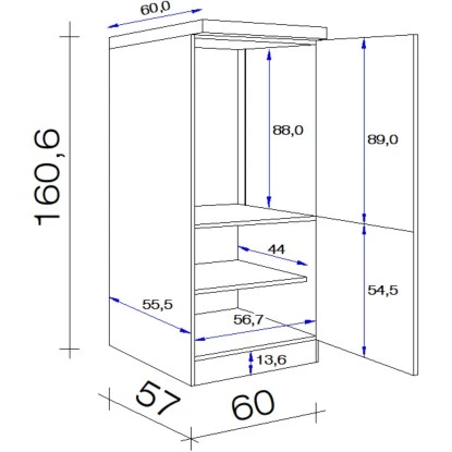 Flex-Well Exclusiv Kühlschrank-Einbauschrank Morena Mit Kühlschrank EEK: F 5 Flex-Well Exclusiv Kühlschrank-Einbauschrank Morena Mit Kühlschrank EEK: F – Bild 3