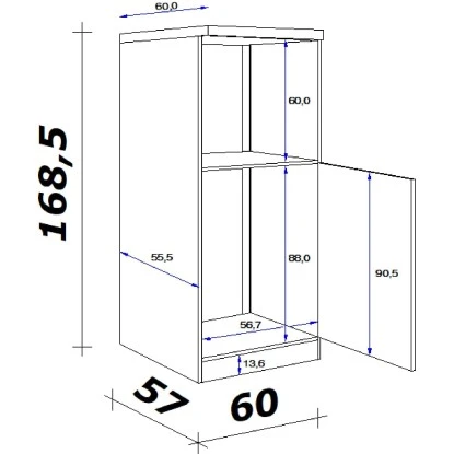 Flex-Well Exclusiv Demi-Geräteumbauschrank Joelina 60 Cm Weiß 4 Flex-Well Exclusiv Demi-Geräteumbauschrank Joelina 60 Cm Weiß – Bild 2