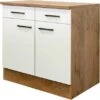 Flex-Well Exclusiv Unterschrank Vintea 80 Cm Magnolie Matt - Lancelot Oak -KüchenTraum 756437 4051 US80Vintea K