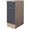 Flex-Well Exclusiv Unterschrank Morena 30 Cm Basaltgrau Matt - San Remo Eiche -KüchenTraum 756476 4051 us30morena
