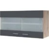 Flex-Well Exclusiv Glas-Oberschrank Morena 100 Cm Basaltgrau Matt-San Remo Eiche 1 Flex-Well Exclusiv Glas-Oberschrank Morena 100 Cm Basaltgrau Matt-San Remo Eiche -KüchenTraum 756496 4051 hgh100morena