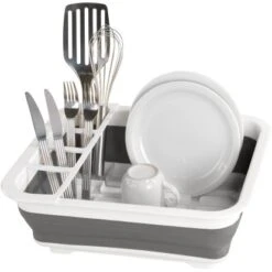 Wenko Geschirrabtropfständer Faltbar Grau/Weiß -KüchenTraum 762093 1068 54780100 de 02