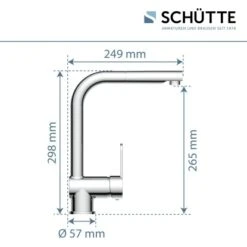Schütte Spültischarmatur Mit Herausziehbarem Auslauf London Chrom 21 Schütte Spültischarmatur Mit Herausziehbarem Auslauf London Chrom -KüchenTraum 7661655 2759 8