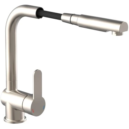 Schütte Spültischarmatur Mit Herausziehbarem Auslauf London Edelstahloptik 5 Schütte Spültischarmatur Mit Herausziehbarem Auslauf London Edelstahloptik – Bild 3