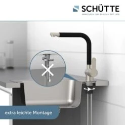 Schütte Spültischarmatur Rio Edelstahloptik Schwarz Matt 11 Schütte Spültischarmatur Rio Edelstahloptik Schwarz Matt -KüchenTraum 766206 2759 04
