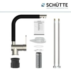 Schütte Spültischarmatur Rio Edelstahloptik Schwarz Matt 12 Schütte Spültischarmatur Rio Edelstahloptik Schwarz Matt -KüchenTraum 766206 2759 05