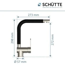 Schütte Spültischarmatur Rio Edelstahloptik Schwarz Matt 13 Schütte Spültischarmatur Rio Edelstahloptik Schwarz Matt -KüchenTraum 766206 2759 06