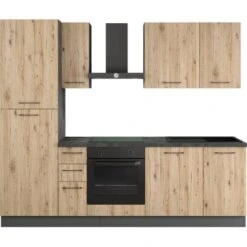 Marinelli Cucine Küchenzeile Rossella 255 Cm Eiche Hell NB-Betonoptik Dunkelgrau 24 Marinelli Cucine Küchenzeile Rossella 255 Cm Eiche Hell NB-Betonoptik Dunkelgrau -KüchenTraum 7696016 2657 10