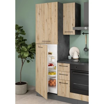 Marinelli Cucine Küchenzeile Rossella 255 Cm Eiche Hell NB-Betonoptik Dunkelgrau 7 Marinelli Cucine Küchenzeile Rossella 255 Cm Eiche Hell NB-Betonoptik Dunkelgrau – Bild 5