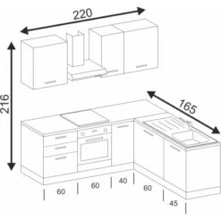 Marinelli Cucine Winkelküche Penelope 220 Cm + 165 Cm Eiche-Weiß-Steingrau 16 Marinelli Cucine Winkelküche Penelope 220 Cm + 165 Cm Eiche-Weiß-Steingrau -KüchenTraum 7696040 2657 4