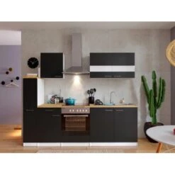 Respekta Küchenzeile KB240WSC 240 Cm Schwarz-Weiß 11 Respekta Küchenzeile KB240WSC 240 Cm Schwarz-Weiß -KüchenTraum 7765 4384 neu KB240WSCG 02