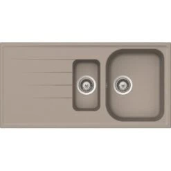 Respekta By Schock Granit-Einbauspüle Orlando 100 X 50 Cm 1,5 Becken Betongrau