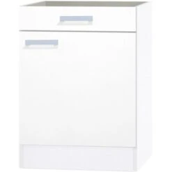 Unterschrank Ohne Arbeitsplatte 60 Cm OPTIkult Oslo214 Feinstruktur Weiß