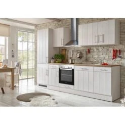 Respekta Premium Küchenzeile Landhaus 280 Cm Lärche Weiß Matt (DAH CH22078IXB) -KüchenTraum 7854326 4384 4