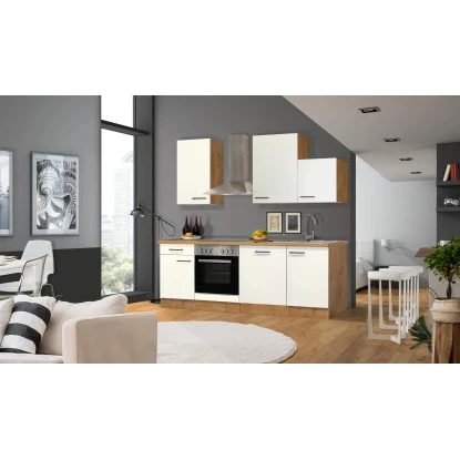 Flex-Well Exclusiv Küchenzeile Vintea 220 Cm Magnolia - Lancelot Oak 5 Flex-Well Exclusiv Küchenzeile Vintea 220 Cm Magnolia - Lancelot Oak – Bild 3