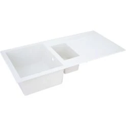 Respekta Einbauspüle Mineralite Houston 100 Cm X 50 Cm Weiß