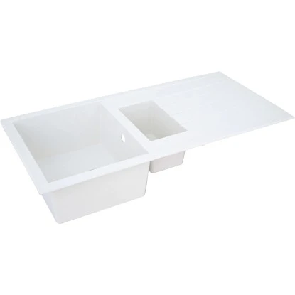 Respekta Einbauspüle Mineralite Houston 100 Cm X 50 Cm Weiß 3 Respekta Einbauspüle Mineralite Houston 100 Cm X 50 Cm Weiß