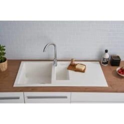 Respekta Einbauspüle Mineralite Houston 100 Cm X 50 Cm Weiß 27 Respekta Einbauspüle Mineralite Houston 100 Cm X 50 Cm Weiß -KüchenTraum 793 4384 HOUSTON100X50W 11