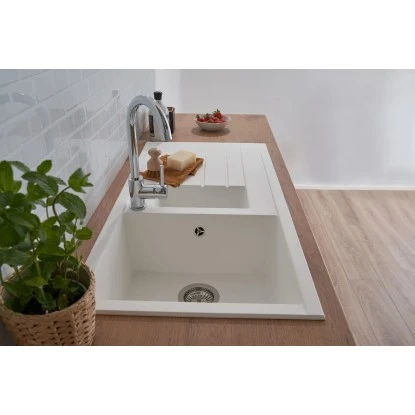 Respekta Einbauspüle Mineralite Houston 100 Cm X 50 Cm Weiß 14 Respekta Einbauspüle Mineralite Houston 100 Cm X 50 Cm Weiß – Bild 12