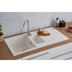 Respekta Einbauspüle Mineralite Houston 100 Cm X 50 Cm Weiß 29 Respekta Einbauspüle Mineralite Houston 100 Cm X 50 Cm Weiß -KüchenTraum 793 4384 HOUSTON100X50W 13