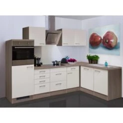 Flex-Well Exclusiv Winkelküche Eico 280x170 Cm Magnolienweiß-Tennessee Eiche NB