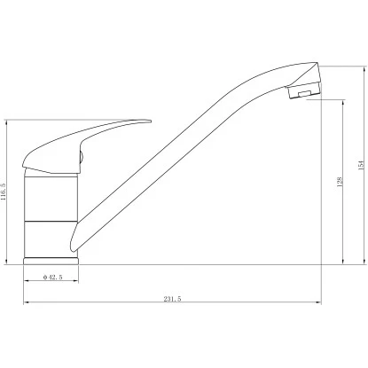 Einhebel-Küchenarmatur Tirso Chrom 4 Einhebel-Küchenarmatur Tirso Chrom – Bild 2