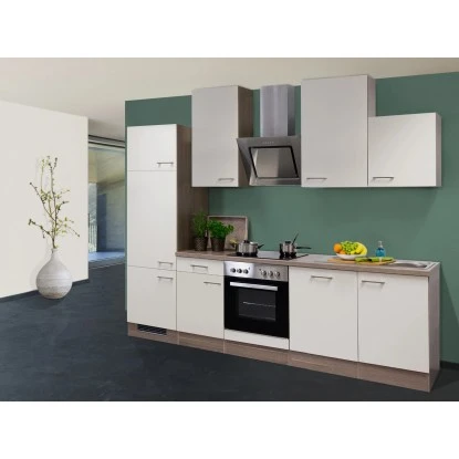 Flex-Well Exclusiv Küchenzeile Eico 280 Cm Magnolienweiß-Tennessee Eiche 3 Flex-Well Exclusiv Küchenzeile Eico 280 Cm Magnolienweiß-Tennessee Eiche