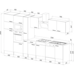 Respekta Küchenzeile Ohne E-Geräte 370 Cm Grau Seidengl.-Eiche York 10 Respekta Küchenzeile Ohne E-Geräte 370 Cm Grau Seidengl.-Eiche York -KüchenTraum 80 4384 LBKB370EYGMIGKE 04
