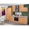 Flex-Well Classic Küchenzeile Nano 310 Cm Buche Nachbildung -KüchenTraum 82426 4051 g3102601015nano