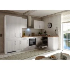 Respekta Premium Winkelküche 310 Cm Landhaus Lärche Weiß Nachbildung -KüchenTraum 8267122 4384 4