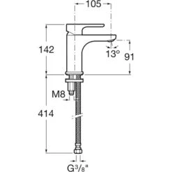 Laufen Einhand-Waschtischarmatur Ohne Ablaufventil Chrom -KüchenTraum 8433290442854 1709 VM 04