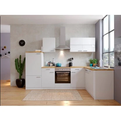 Respekta Winkelküche KBL280WWCG 280 X 172 Cm Weiß-Butcher Nussbaum 5 Respekta Winkelküche KBL280WWCG 280 X 172 Cm Weiß-Butcher Nussbaum – Bild 3